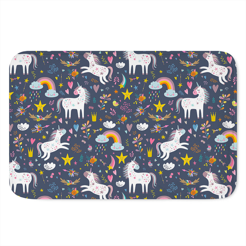 Unicorn Dream Cartoon Pattern Print Indoor Door Mat