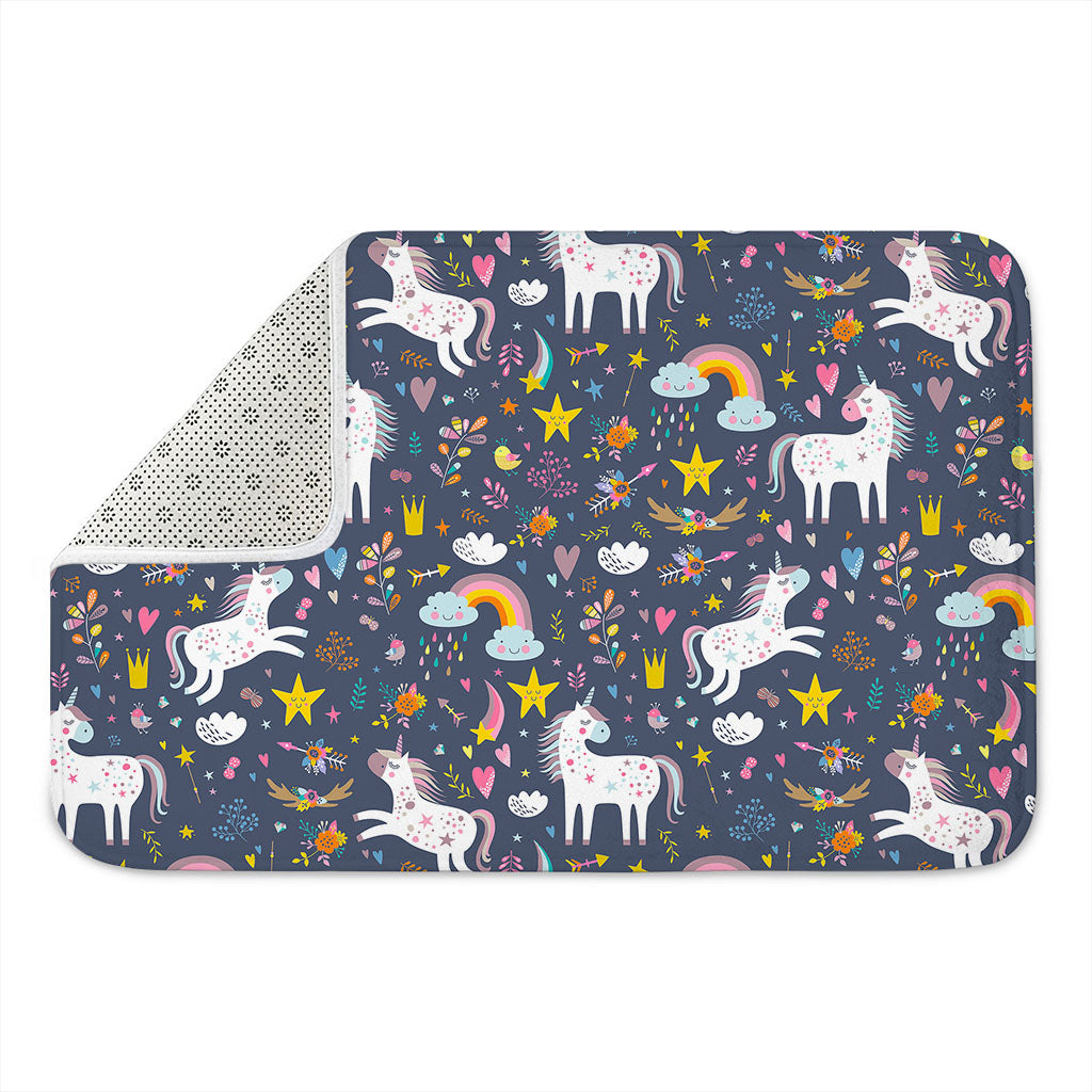 Unicorn Dream Cartoon Pattern Print Indoor Door Mat