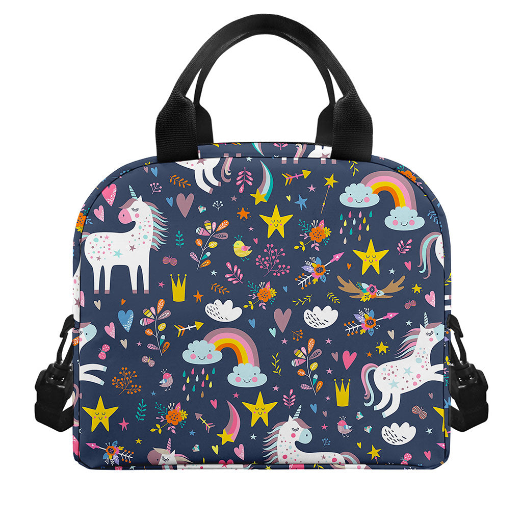 Unicorn Dream Cartoon Pattern Print Insulated Lunch Bag