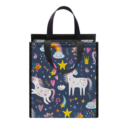 Unicorn Dream Cartoon Pattern Print Insulated Lunch Tote