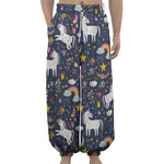 Unicorn Dream Cartoon Pattern Print Lantern Pants