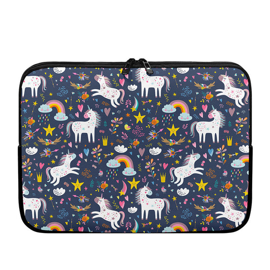 Unicorn Dream Cartoon Pattern Print Laptop Sleeve