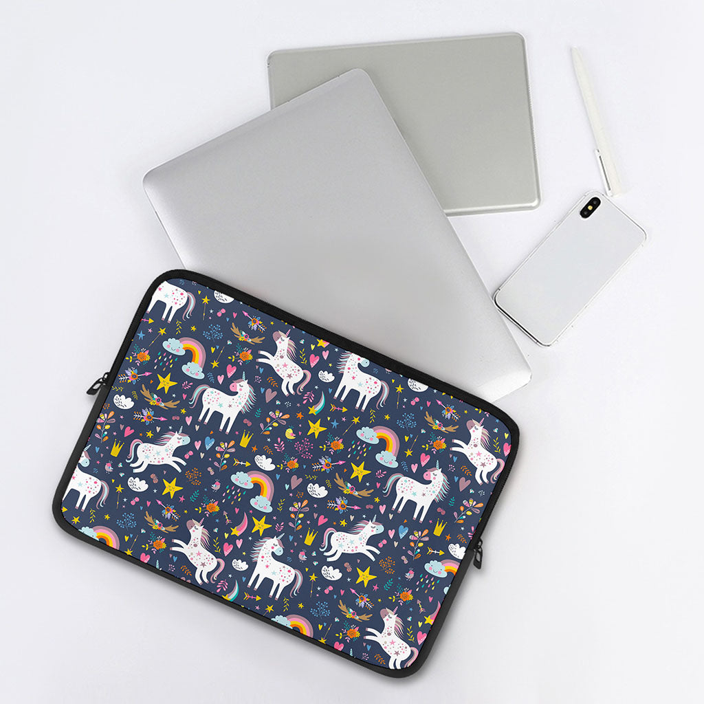 Unicorn Dream Cartoon Pattern Print Laptop Sleeve