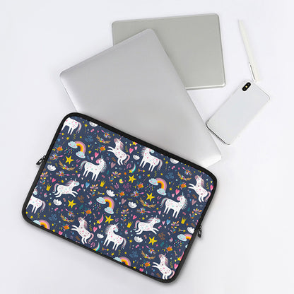 Unicorn Dream Cartoon Pattern Print Laptop Sleeve