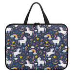 Unicorn Dream Cartoon Pattern Print Laptop Sleeve With Handle