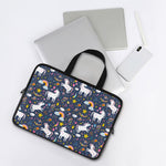 Unicorn Dream Cartoon Pattern Print Laptop Sleeve With Handle
