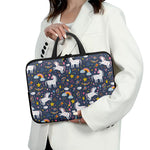 Unicorn Dream Cartoon Pattern Print Laptop Sleeve With Handle