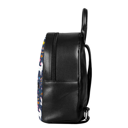 Unicorn Dream Cartoon Pattern Print Leather Backpack