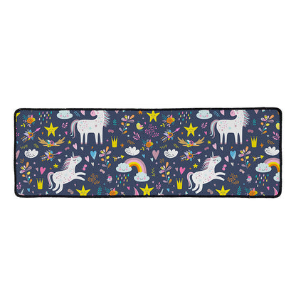 Unicorn Dream Cartoon Pattern Print Long Kitchen Mat