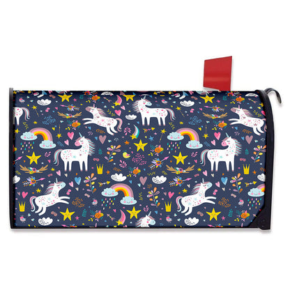 Unicorn Dream Cartoon Pattern Print Mailbox Cover