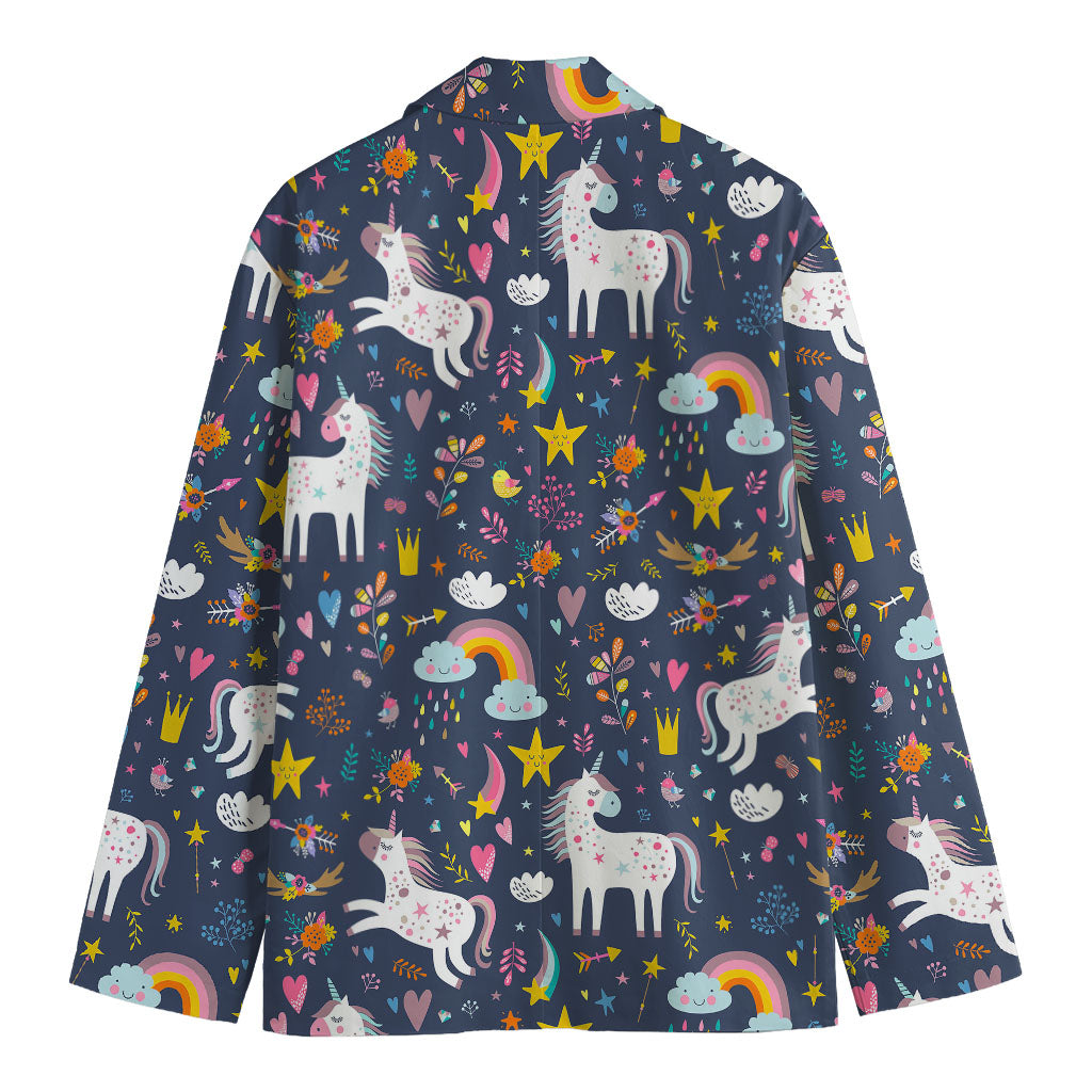Unicorn Dream Cartoon Pattern Print Men's Blazer