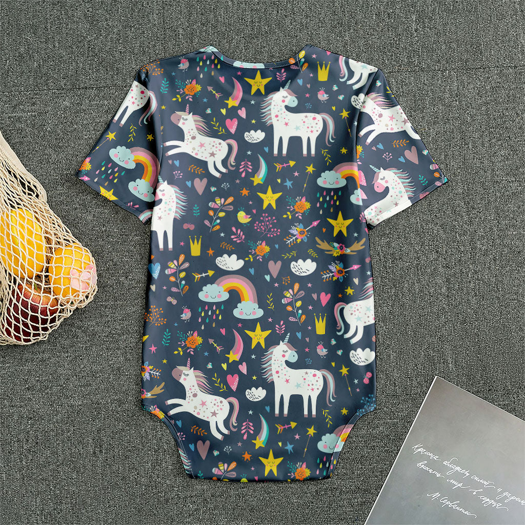Unicorn Dream Cartoon Pattern Print Men's Bodysuit
