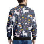 Unicorn Dream Cartoon Pattern Print Men's Bomber Jacket