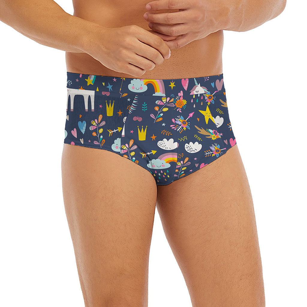 Unicorn Dream Cartoon Pattern Print Men's Briefs