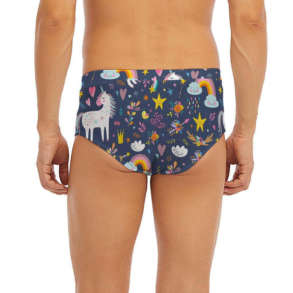 Unicorn Dream Cartoon Pattern Print Men's Briefs