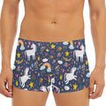 Unicorn Dream Cartoon Pattern Print Men's Short Boxer Briefs