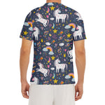 Unicorn Dream Cartoon Pattern Print Men's Short Sleeve Rash Guard