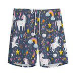Unicorn Dream Cartoon Pattern Print Men's Sports Shorts