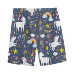 Unicorn Dream Cartoon Pattern Print Men's Sports Shorts
