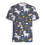 Unicorn Dream Cartoon Pattern Print Men's Sports T-Shirt