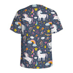 Unicorn Dream Cartoon Pattern Print Men's Sports T-Shirt