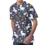 Unicorn Dream Cartoon Pattern Print Men's Velvet T-Shirt