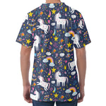 Unicorn Dream Cartoon Pattern Print Men's Velvet T-Shirt
