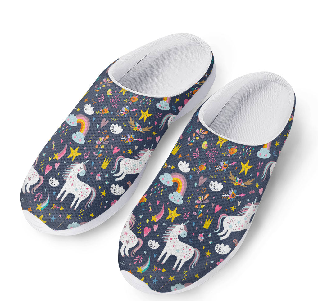 Unicorn Dream Cartoon Pattern Print Mesh Casual Shoes