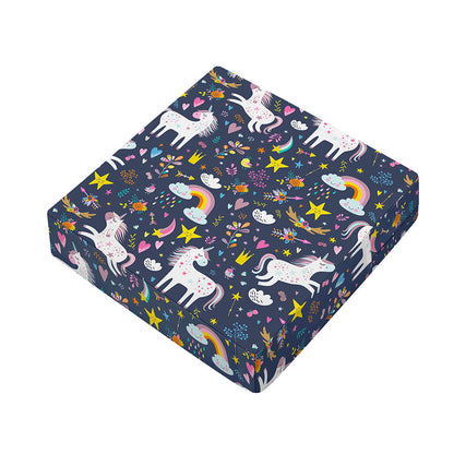 Unicorn Dream Cartoon Pattern Print Outdoor Seat Cushion Cover