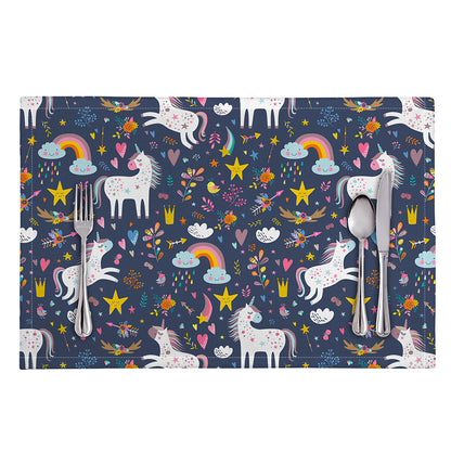 Unicorn Dream Cartoon Pattern Print Placemat
