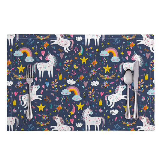 Unicorn Dream Cartoon Pattern Print Placemat