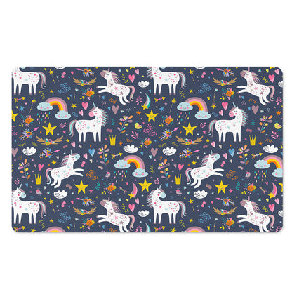 Unicorn Dream Cartoon Pattern Print Polyester Doormat