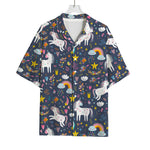 Unicorn Dream Cartoon Pattern Print Rayon Hawaiian Shirt