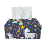 Unicorn Dream Cartoon Pattern Print Rectangle Tissue Box Cover