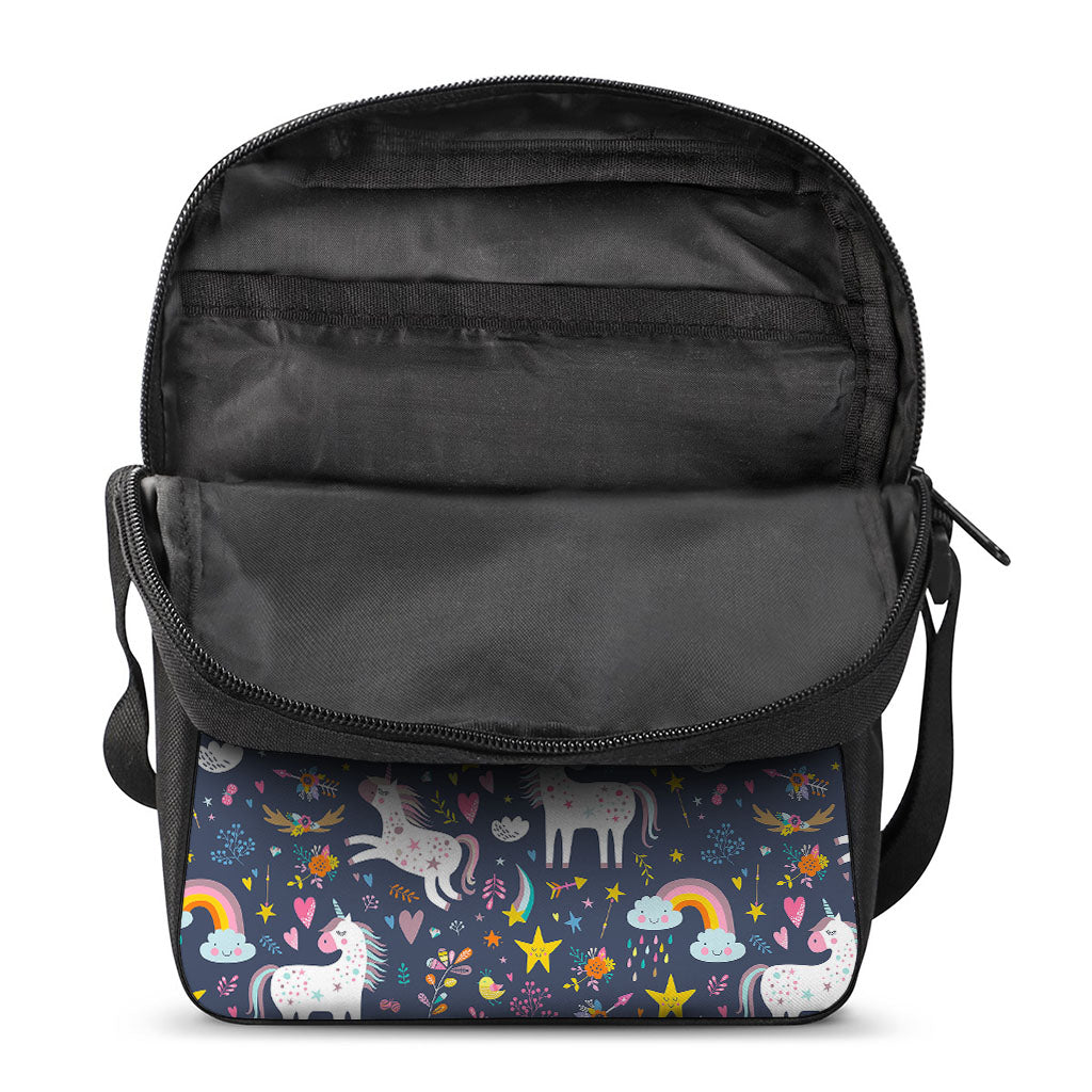 Unicorn Dream Cartoon Pattern Print Rectangular Crossbody Bag