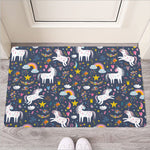 Unicorn Dream Cartoon Pattern Print Rubber Doormat