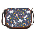 Unicorn Dream Cartoon Pattern Print Saddle Bag