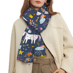 Unicorn Dream Cartoon Pattern Print Scarf