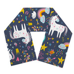 Unicorn Dream Cartoon Pattern Print Scarf