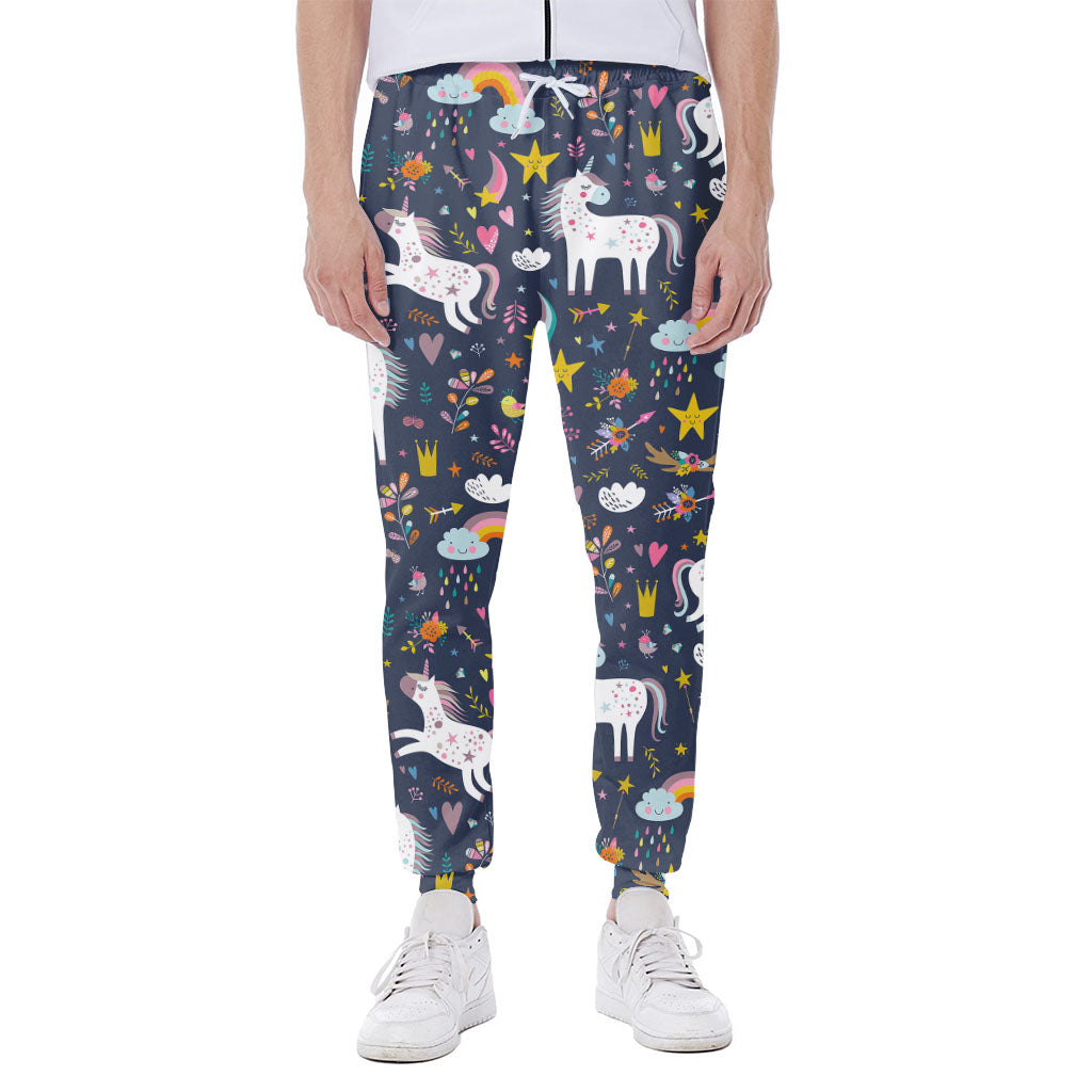 Unicorn Dream Cartoon Pattern Print Scuba Joggers