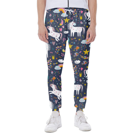Unicorn Dream Cartoon Pattern Print Scuba Joggers