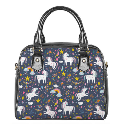 Unicorn Dream Cartoon Pattern Print Shoulder Handbag