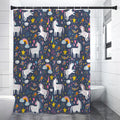 Unicorn Dream Cartoon Pattern Print Shower Curtain