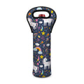 Unicorn Dream Cartoon Pattern Print Single Neoprene Wine Tote