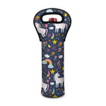 Unicorn Dream Cartoon Pattern Print Single Neoprene Wine Tote