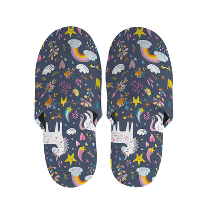 Unicorn Dream Cartoon Pattern Print Slippers