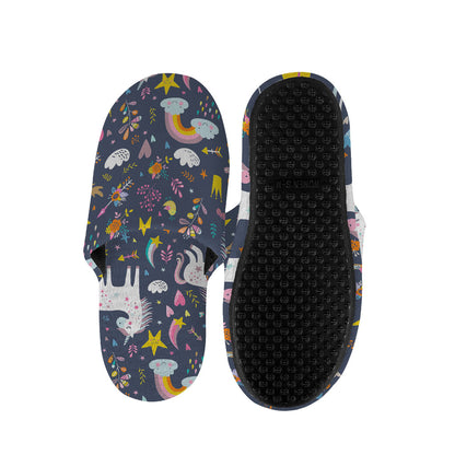 Unicorn Dream Cartoon Pattern Print Slippers