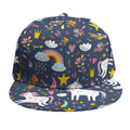 Unicorn Dream Cartoon Pattern Print Snapback Cap