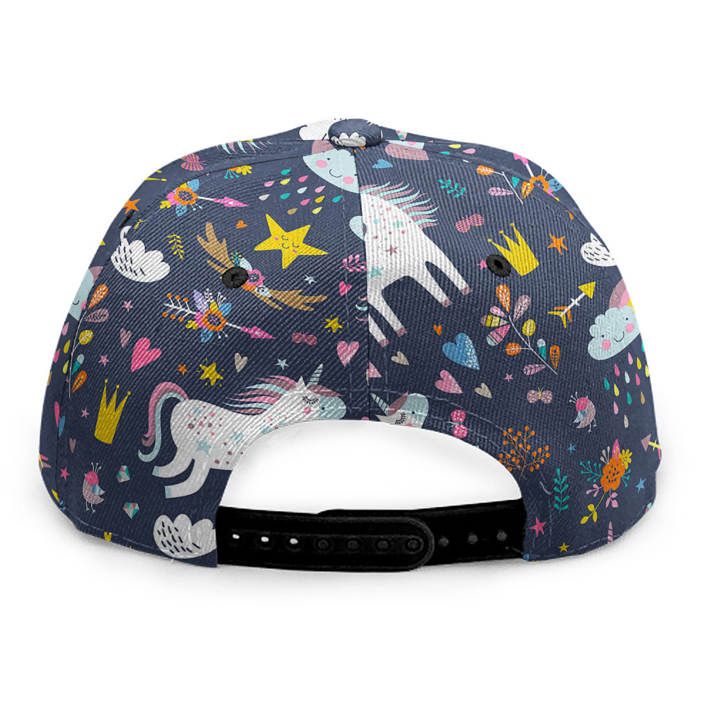 Unicorn Dream Cartoon Pattern Print Snapback Cap