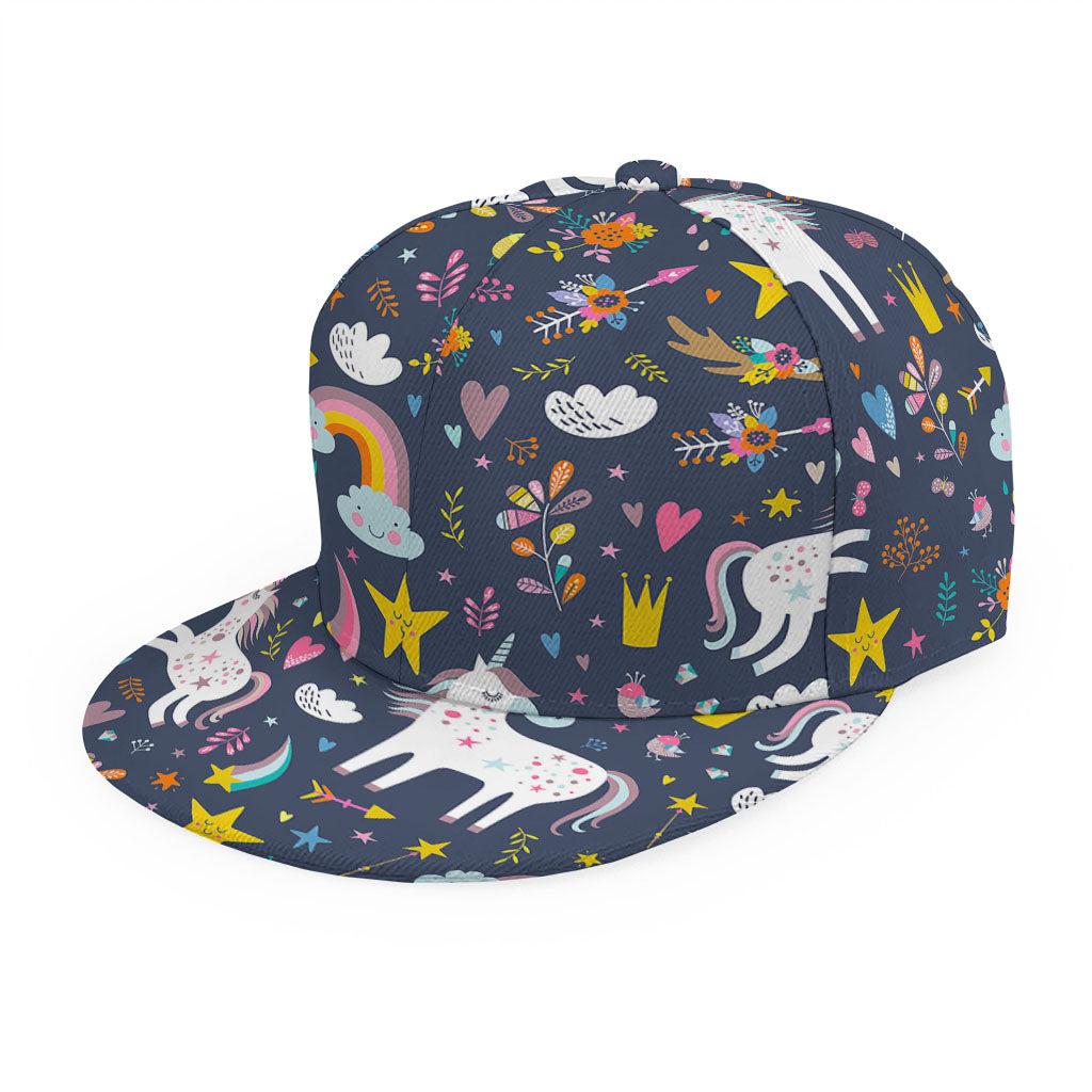 Unicorn Dream Cartoon Pattern Print Snapback Cap